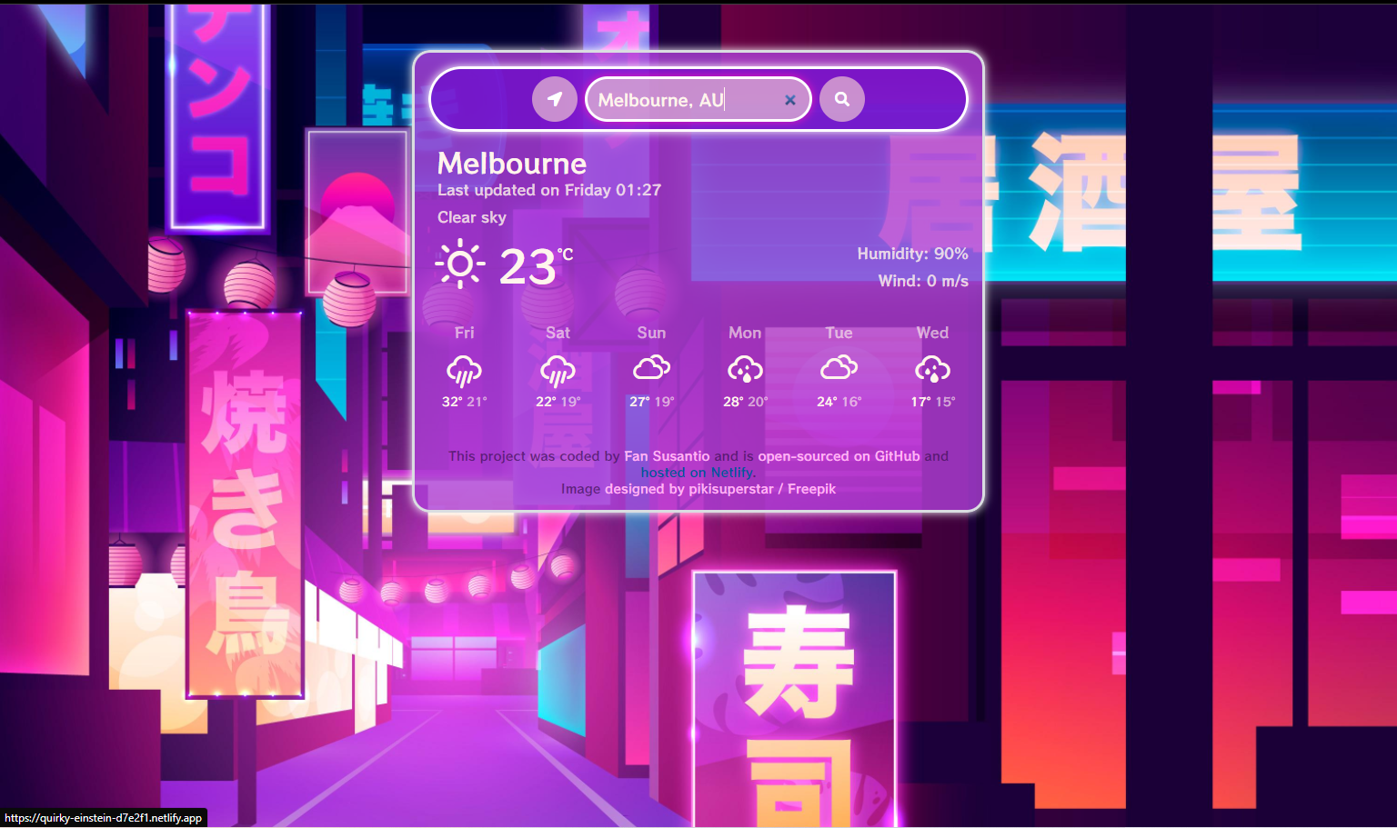 Weather project preview